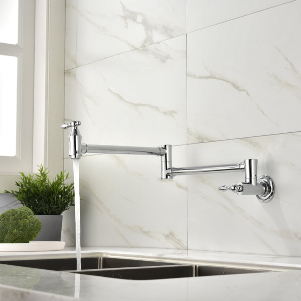 Kitchen Folding Faucet 21-inch reach with 360-degree rotation offers