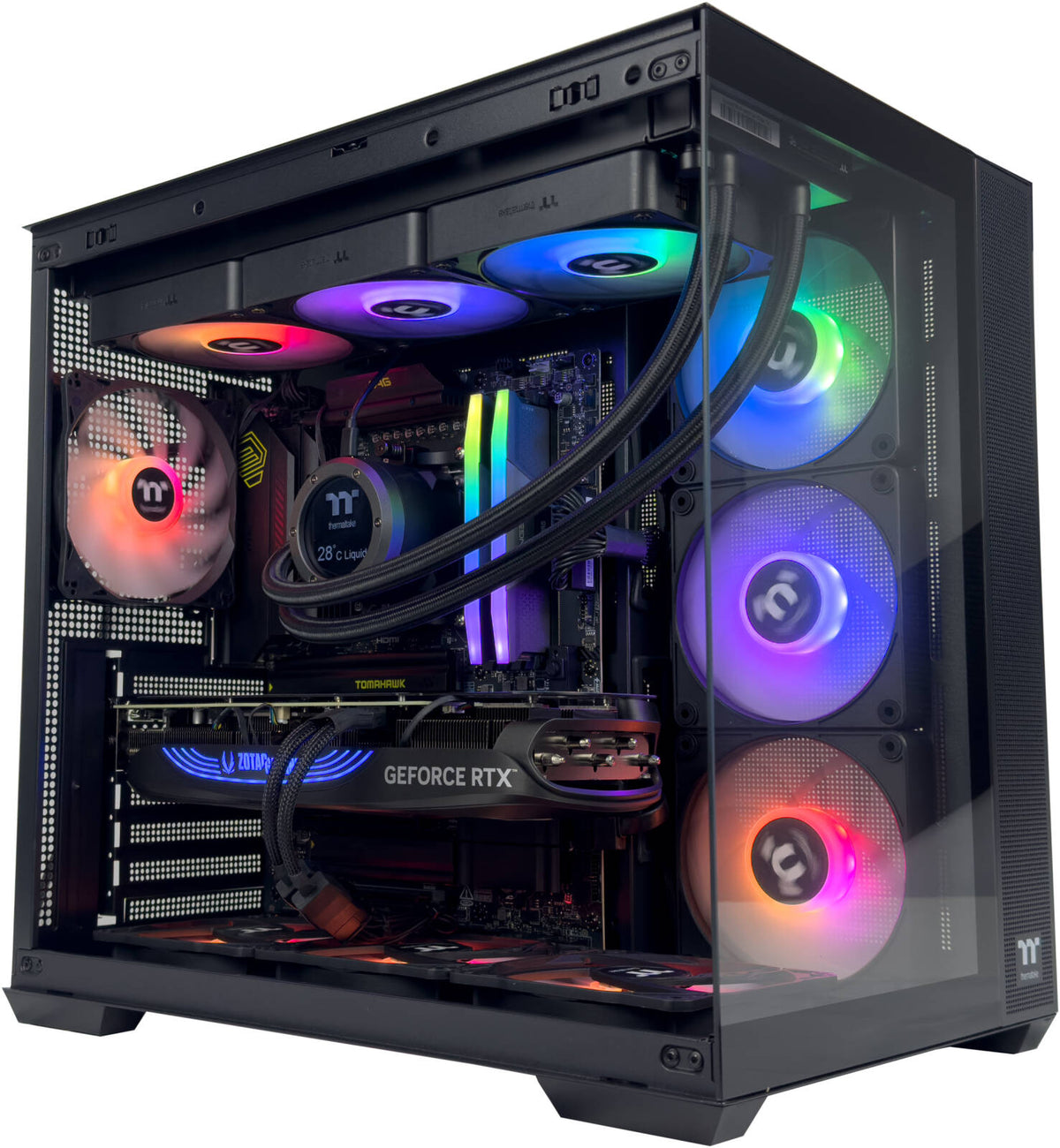 LunarX Gaming PC - Intel Core i9 14900KF 24 Cores 32 Threads, NVIDIA RTX 5070 Ti 16GB, 32GB DDR5 RAM 6000MHz, 1TB SSD Gen 4, 850W Gold PSU, 360mm Liquid Cooler, Wi-Fi + BT