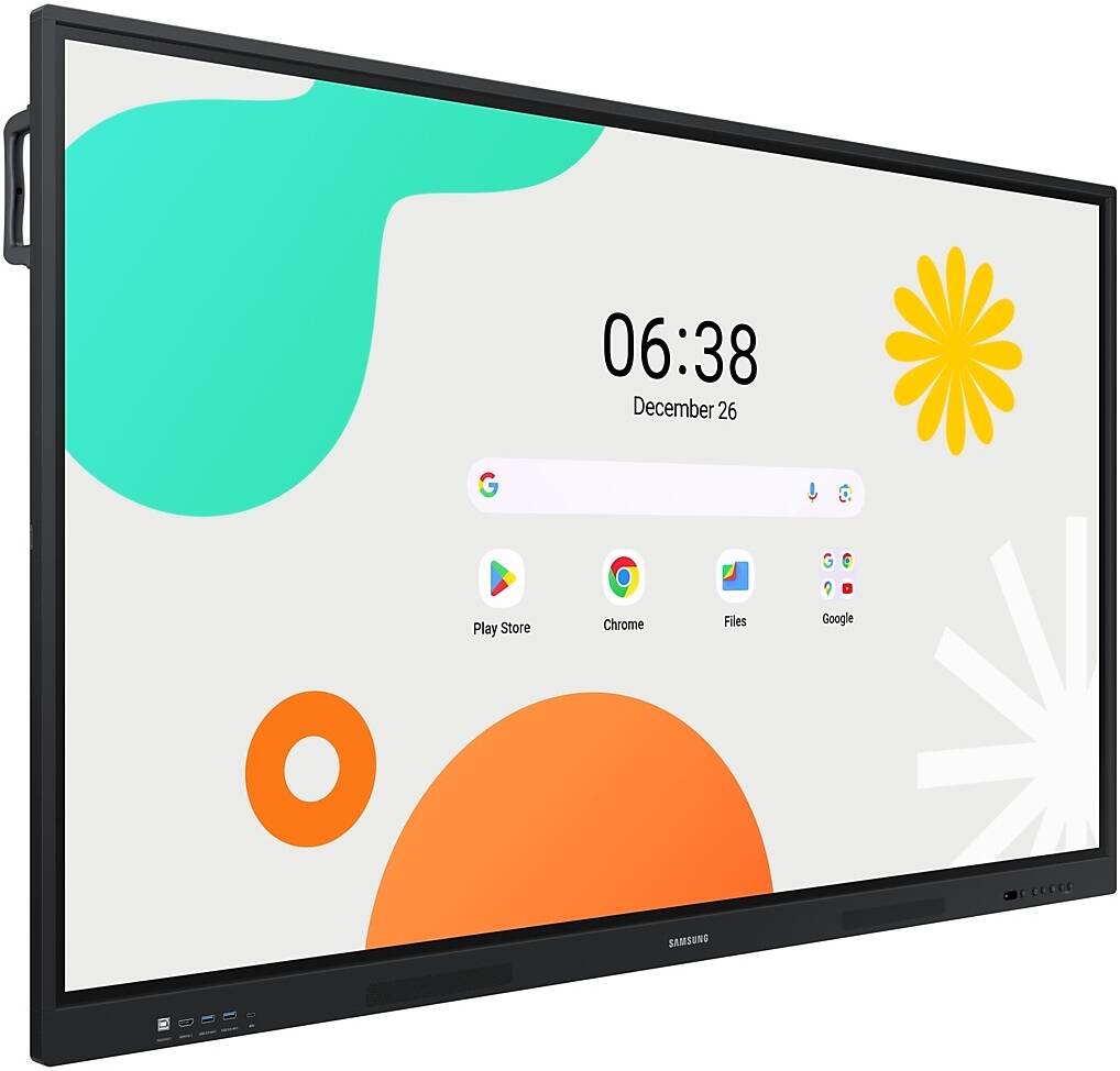 SAMSUNG WAF Series Interactive Display, 65" IPS Display, 4K UHD Resolution, 8ms Response Time, IR Touch Technology, WiFi + Bluetooth Connectivity, 12/7 Operation Time, Black | LH65WAFWLGCXUE