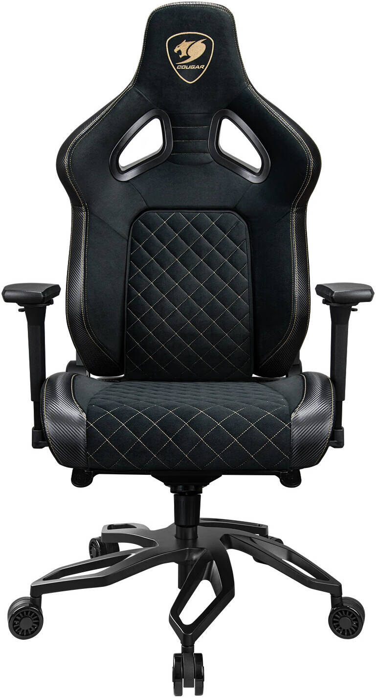 Cougar TITAN PRO V2 Gaming Chair, Velvet Fabric Surface, 4D Armrests Direction, LiftBack Support, Plush Velvet Upholstery, Class 4 Gas Lift Cylinder, Adjustable Design, Black | 3MT2FGLB.0001