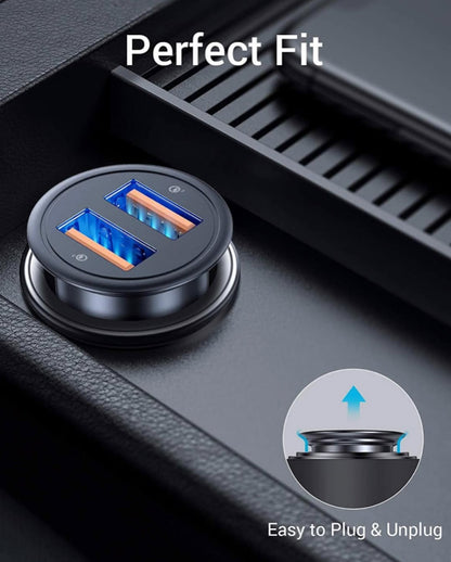 ANOPEI Fast Charging Car Charger – Dual USB Ports for iPhone, Samsung & More