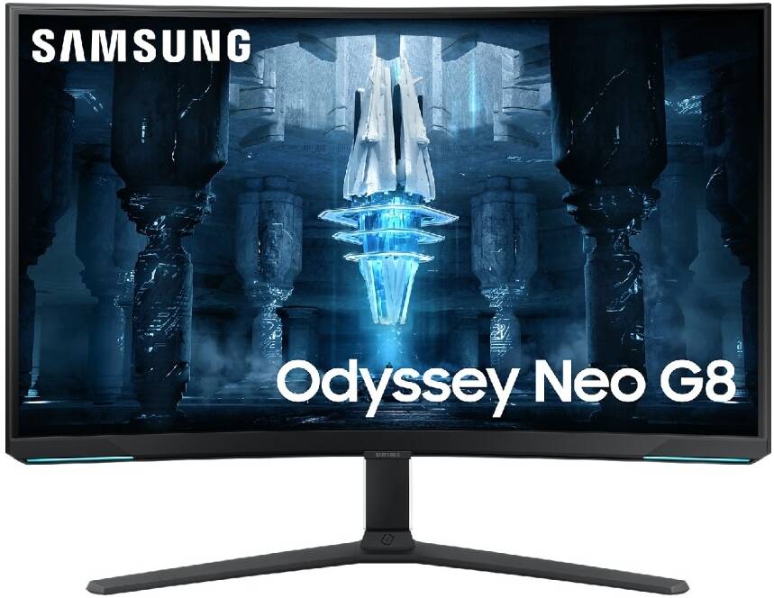 Samsung Odyssey Neo G8 32" Curved Gaming Monitor, 4K UHD 3840x2160 VA Display, 240Hz Refresh Rate, 1ms Response Time, 1Bn Colors, AMD FreeSync Premium Pro, HDMI 2.1, DP 1.4, White | LS32BG850NMXUE