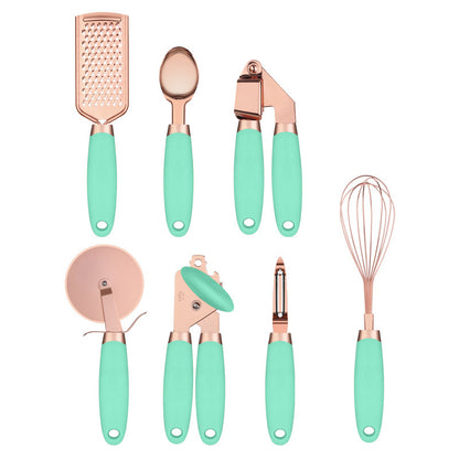 Kitchen Household Peeler Gadget  7-Piece Stainless Steel Kitchen Tool Set Copper Plating Set