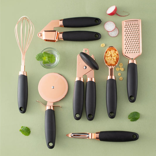 Kitchen Household Peeler Gadget  7-Piece Stainless Steel Kitchen Tool Set Copper Plating Set