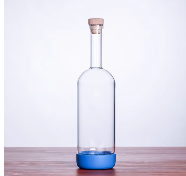 A Cocktail With Bottomed Fruit Juice Drink In A Wine Bottle