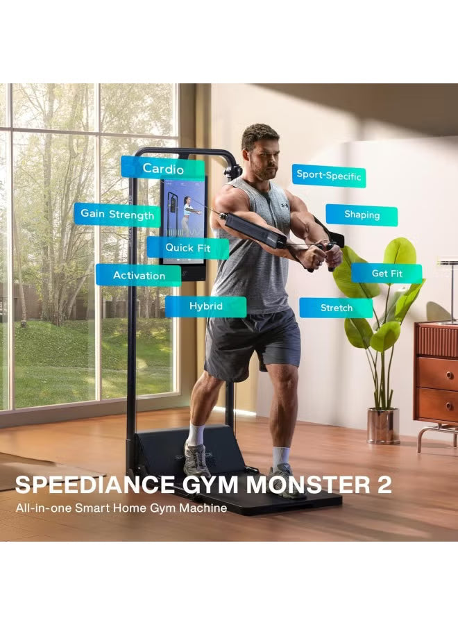 Gym Monster 2 Smart Home Gym AI-Powered All-in-One Fitness Machine | Multi-Functional Smith Machine, Full Body Strength Digital Resistance & App Coaching