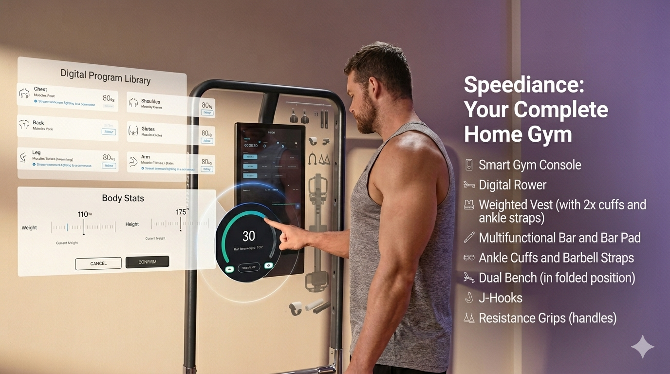 Gym Monster 2 Smart Home Gym AI-Powered All-in-One Fitness Machine | Multi-Functional Smith Machine, Full Body Strength Digital Resistance & App Coaching