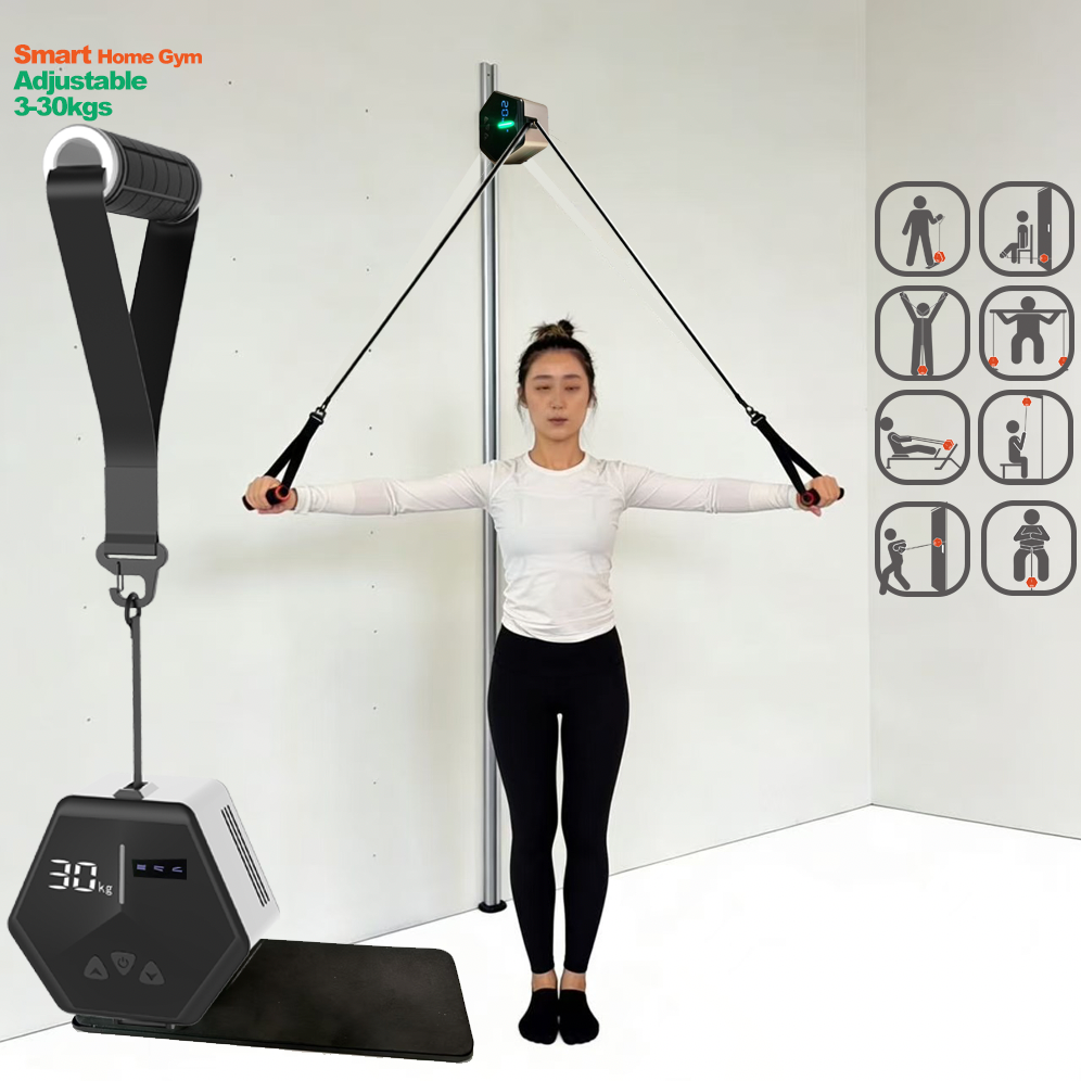 Smart Home Gym Cable Machine – Adjustable 3–30KG, Full Body Workout Equipment