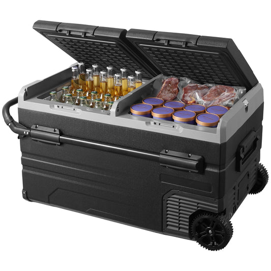 Portable Car Refrigerator Freezer Compressor 115 L Dual Zone For Car Home