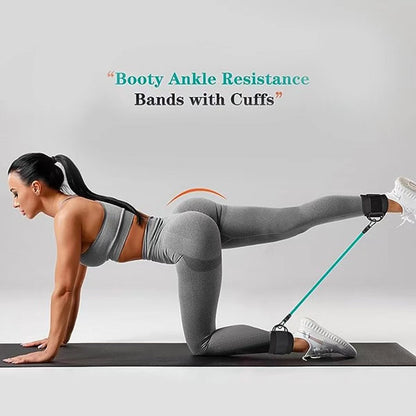 Ankle Strap Resistance Bands Hip Leg Strength Pull Rope Fitness Elastic
