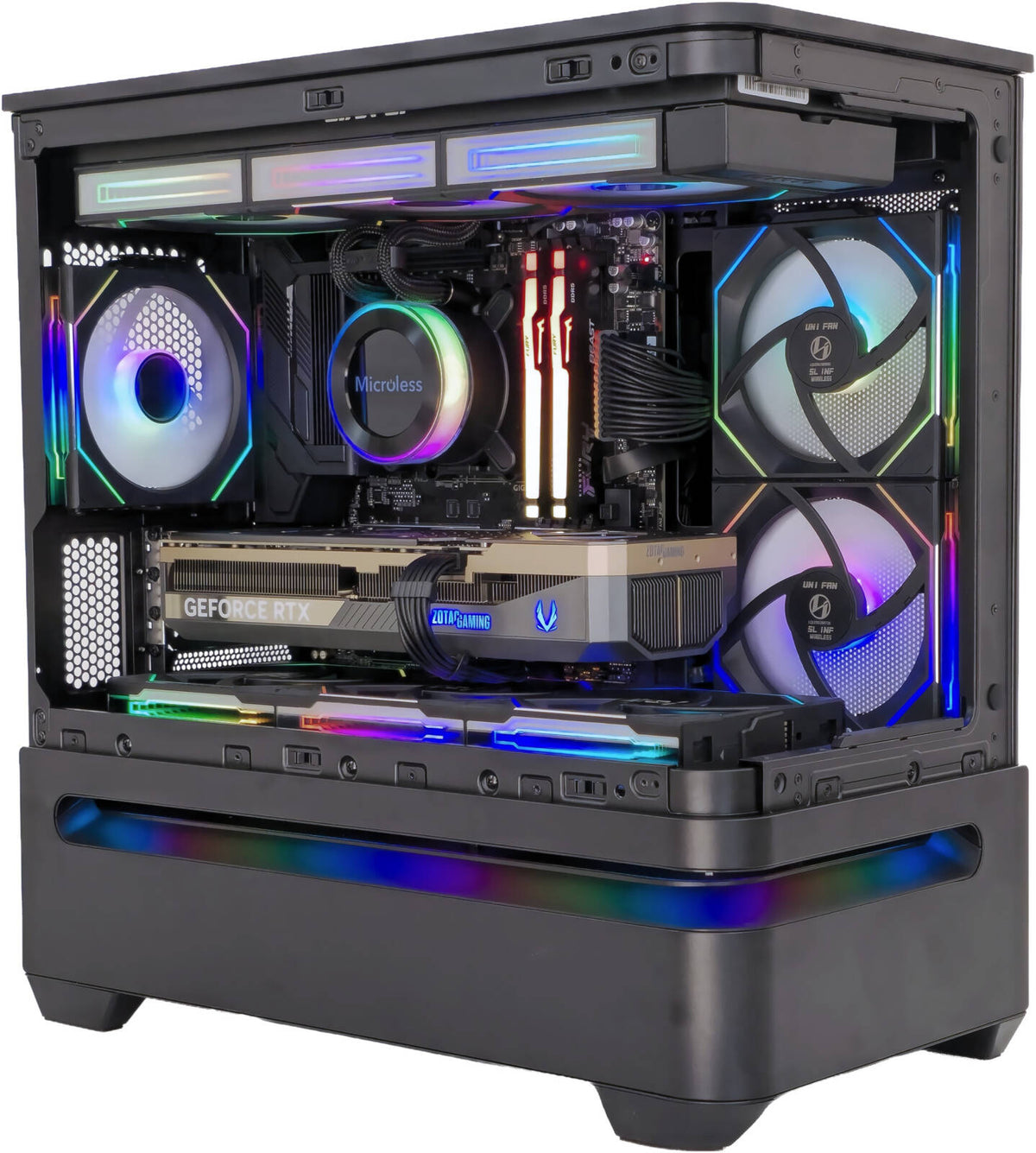PRIME P2 Gaming PC - AMD Ryzen 7 9800X3D 8 Cores 16 Threads, NVIDIA RTX 5080 16GB, 32GB DDR5 RAM 6000MHz, 1TB SSD Gen 4, 1000W 80 PLUS PSU, 360mm liquid cooler, Wi-Fi + BT, Win11 Pro