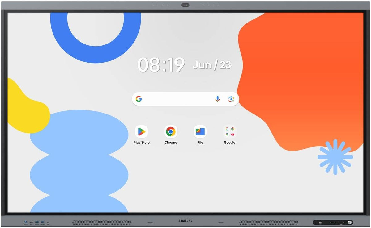 SAMSUNG Interactive E-Board Android Display, Built-In Camera, 65" IPS Touch Display, 4K UHD Resolution, 8ms Response Time, 128 GB Flash Memory | LH65WAFPLGCXUE