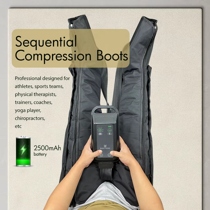 Wireless Leg Compression Massager Boots with Heat, Portable Muscle Recovery & Circulation Therapy Device