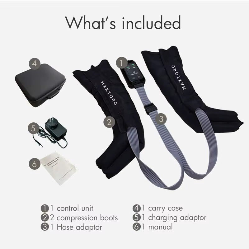 Wireless Leg Compression Massager Boots with Heat, Portable Muscle Recovery & Circulation Therapy Device