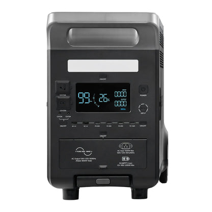 Portable Power Station, 3600W 3840Wh Power Station Solar Generator With 10 Output Ports & Adjustable Input Power, Expandable LiFePO4 Battery Backup For Home Camping RV