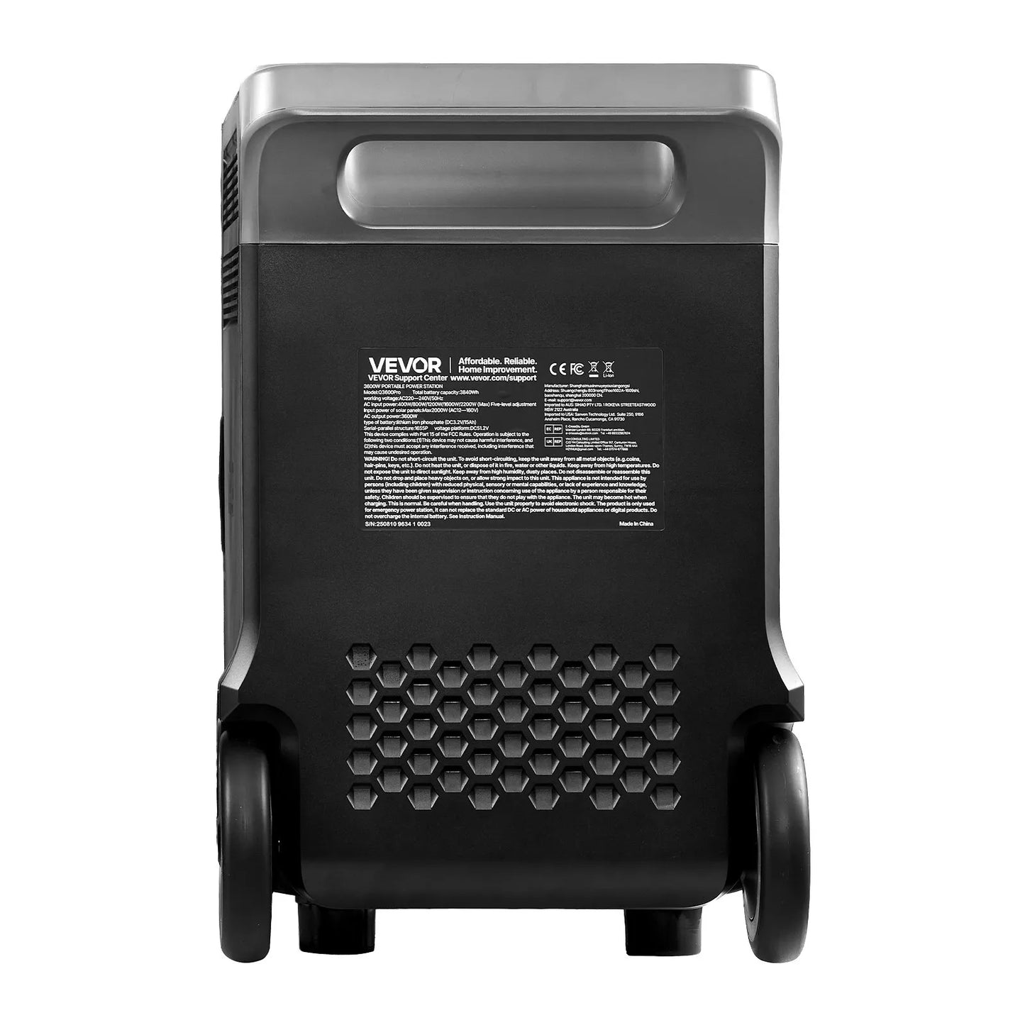 Portable Power Station, 3600W 3840Wh Power Station Solar Generator With 10 Output Ports & Adjustable Input Power, Expandable LiFePO4 Battery Backup For Home Camping RV